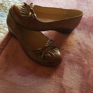 Brown slip on shoes